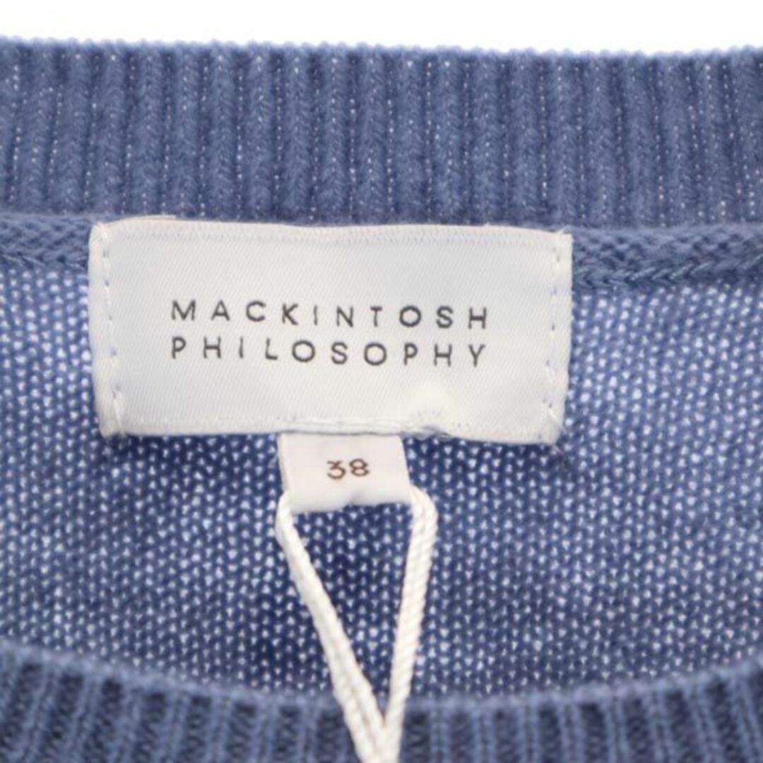 MACKINTOSH PHILOSOPHY(マッキントッシュフィロソフィー)の未使用 マッキントッシュフィロソフィー ウール100％ 三陽商会 ニット 38 ブルー系 MACKINTOSH PHILOSOPHY 長袖 セーター レディース 【中古】  【231015】 レディースのトップス(ニット/セーター)の商品写真