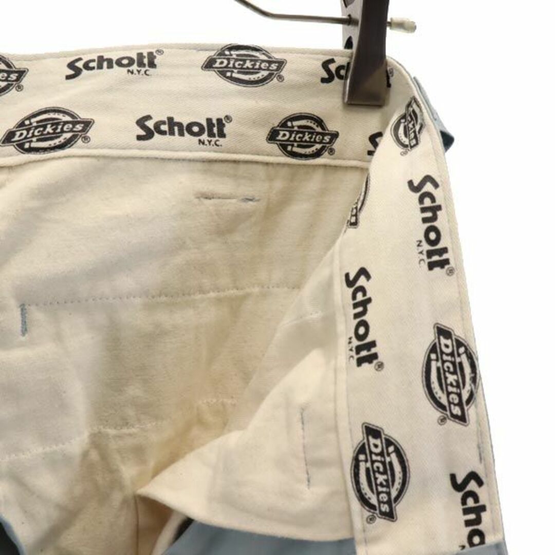ショット ディッキーズ コラボ Dickies ペインターパンツ w30 水色 schott メンズ 【中古】 【231015】
