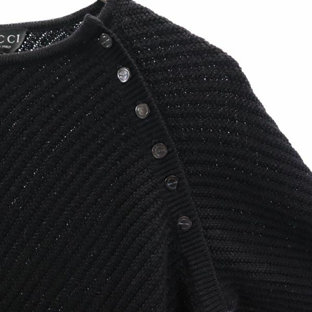 Gucci - グッチ イタリア製 ウール100% ニット L ブラック系 GUCCI