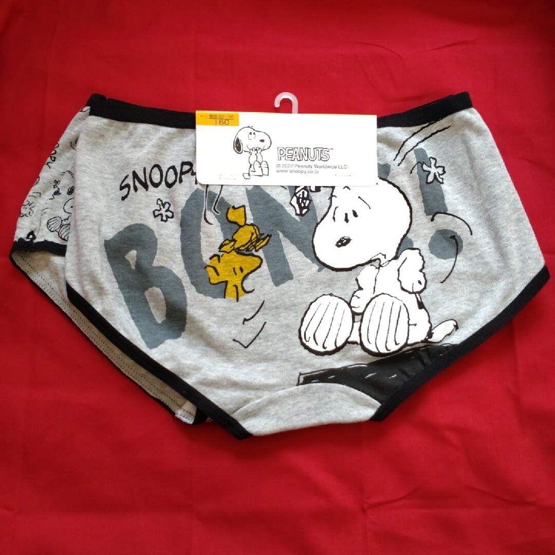 SNOOPY(スヌーピー)のショーツ　2枚セット　サイズ160 スヌーピー　ピーナッツ　新品タグ付き　女子用 キッズ/ベビー/マタニティのキッズ服女の子用(90cm~)(下着)の商品写真