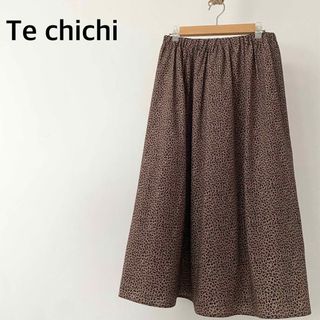 テチチ(Techichi)のTe chichi テチチ　レオパード柄　スカート　ゴムウエスト(ロングスカート)