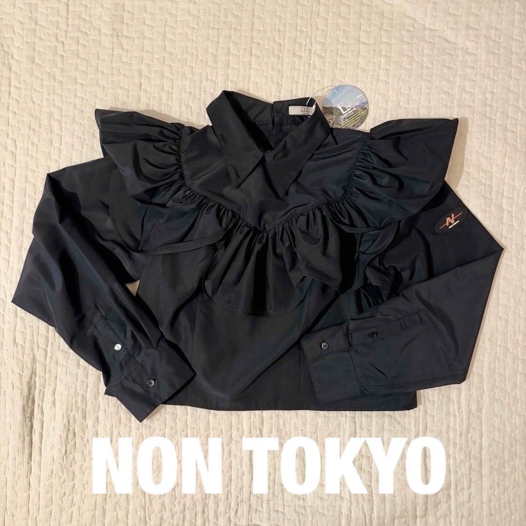 2023AW / NON TOKYO / フリルブラウス/ブラック