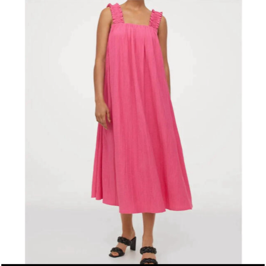 H&M(エイチアンドエム)のh&mピンク後ろリボンワンピース♡M レディースのワンピース(ひざ丈ワンピース)の商品写真