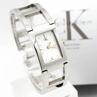 カルバンクライン(Calvin Klein)の《美品》Calvin Klein 腕時計 シルバー バングル レディース b(腕時計)