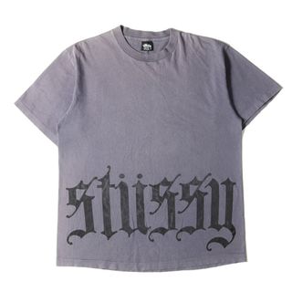 STUSSY ステューシー Tシャツ サイズ:XL 80s OLD STUSSY オールドステューシー 黒タグ オーバルロゴ クルーネック 半袖 Tシャツ USA製 バーガンディー トップス カットソー 80年代 ヴィンテージ  【メンズ】