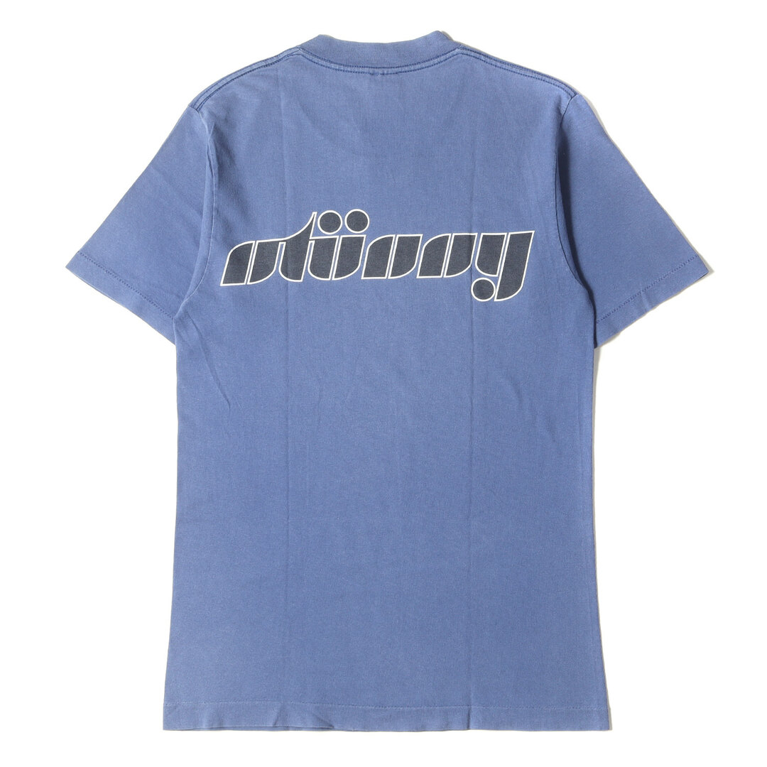 STUSSY ステューシー Tシャツ サイズ:S 90s OLD STUSSY オールドステューシー 紺タグ ブランドロゴ クルーネック 半袖  Tシャツ USA製 ブルー トップス カットソー 90年代 古着 アーカイブ【メンズ】【中古】