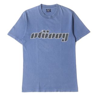 stussy フラワープリントスリーブ ブルーコットンセーター-