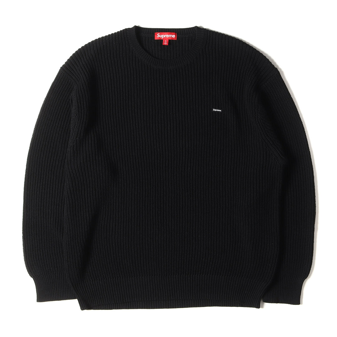 Supreme シュプリーム ニット サイズ:XL 23AW スモールボックスロゴ リブ ニット セーター Small Box Ribbed  Sweater ブラック 黒 トップス カジュアル 長袖 シンプル 【メンズ】【中古】【新品同様】 | フリマアプリ ラクマ