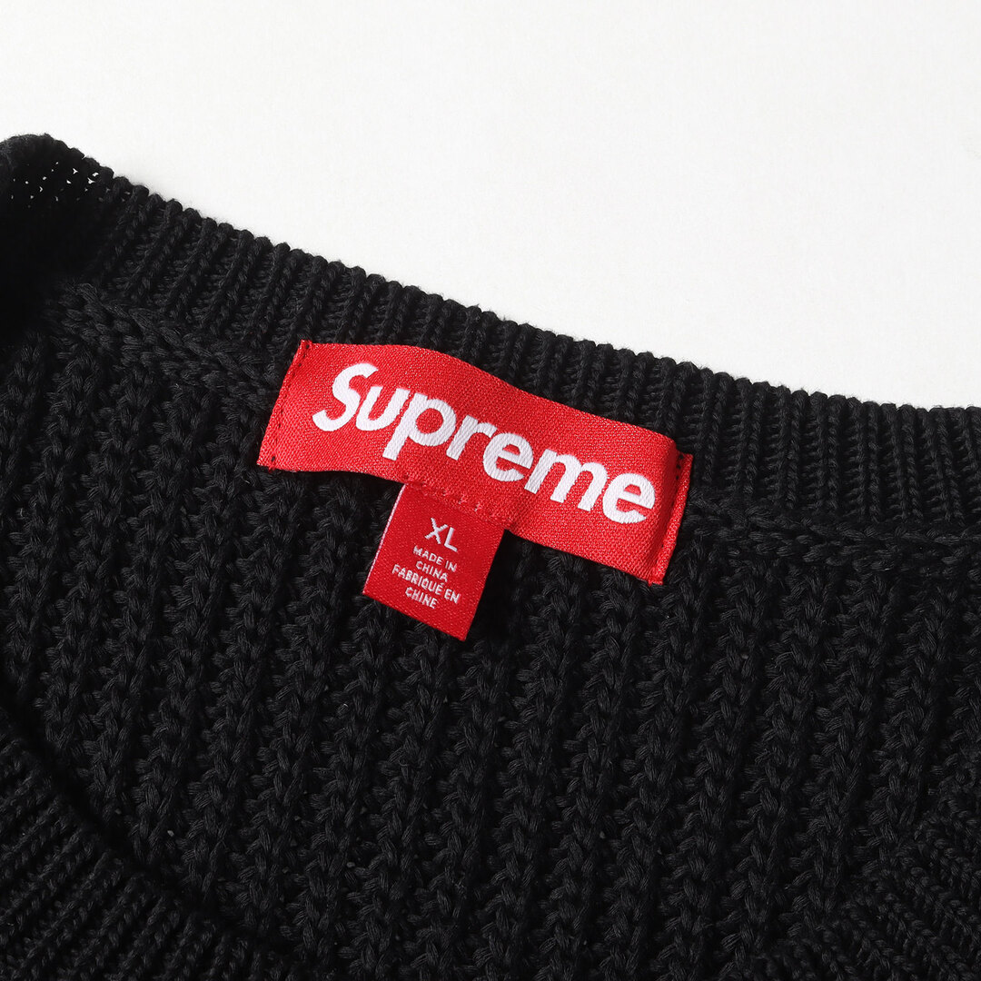 Supreme Small Box Ribbed Sweater 黒 XXL