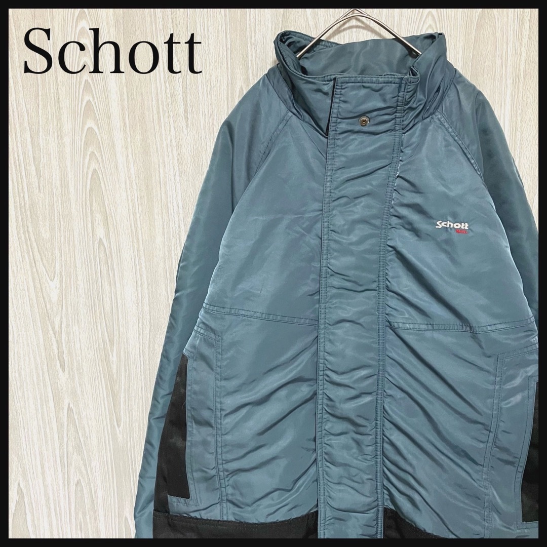 schott - Z910ショット中綿ジャケットワンポイント刺繍ロゴ90s Schott