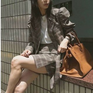 AmeriVINTAGE完売品チェックジャケットミニドレス-
