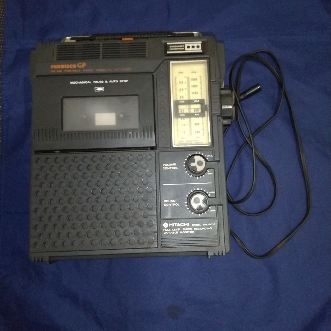 ラジカセ レトロ 日立 TRK-5010 ジャンク品-