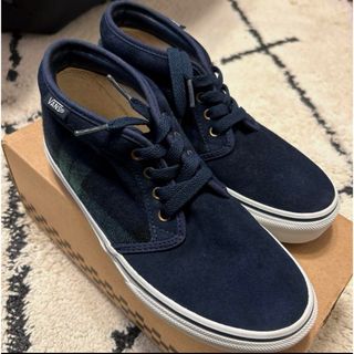 ヴァンズ(VANS)の⚫︎試着のみ⚫︎VANS OFF THE WALL ネイビーチェック23.5㎝(スニーカー)