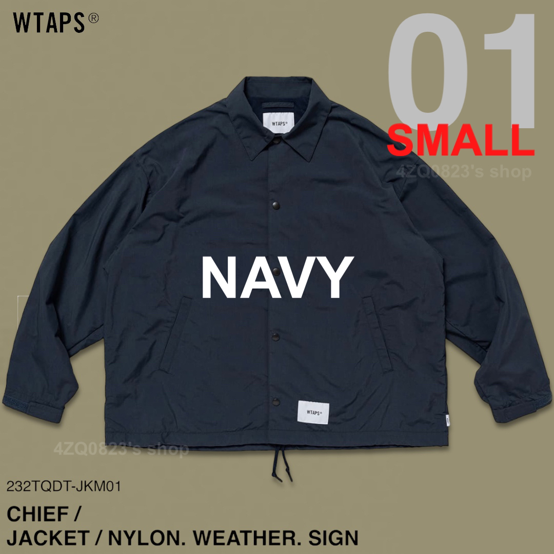 WTAPS CHIEF JACKET NYLON ネイビー NAVY S