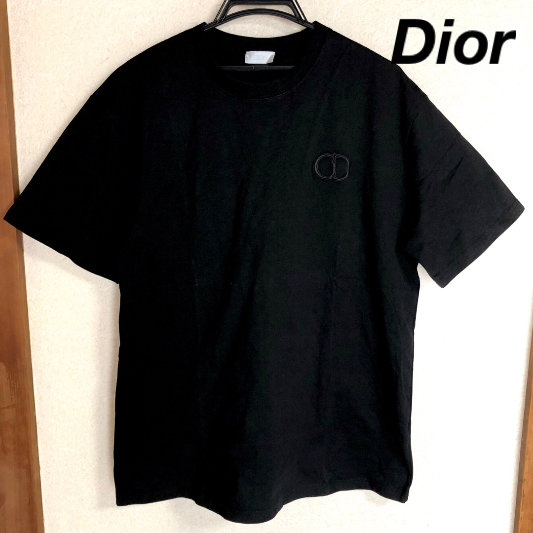 DIOR ディオール CD刺繍 半袖Tシャツ カットソー ネイビー 013J600A0589