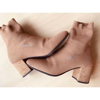 miumiu - ミュウミュウストレッチニットソックスアンクルブーツの通販