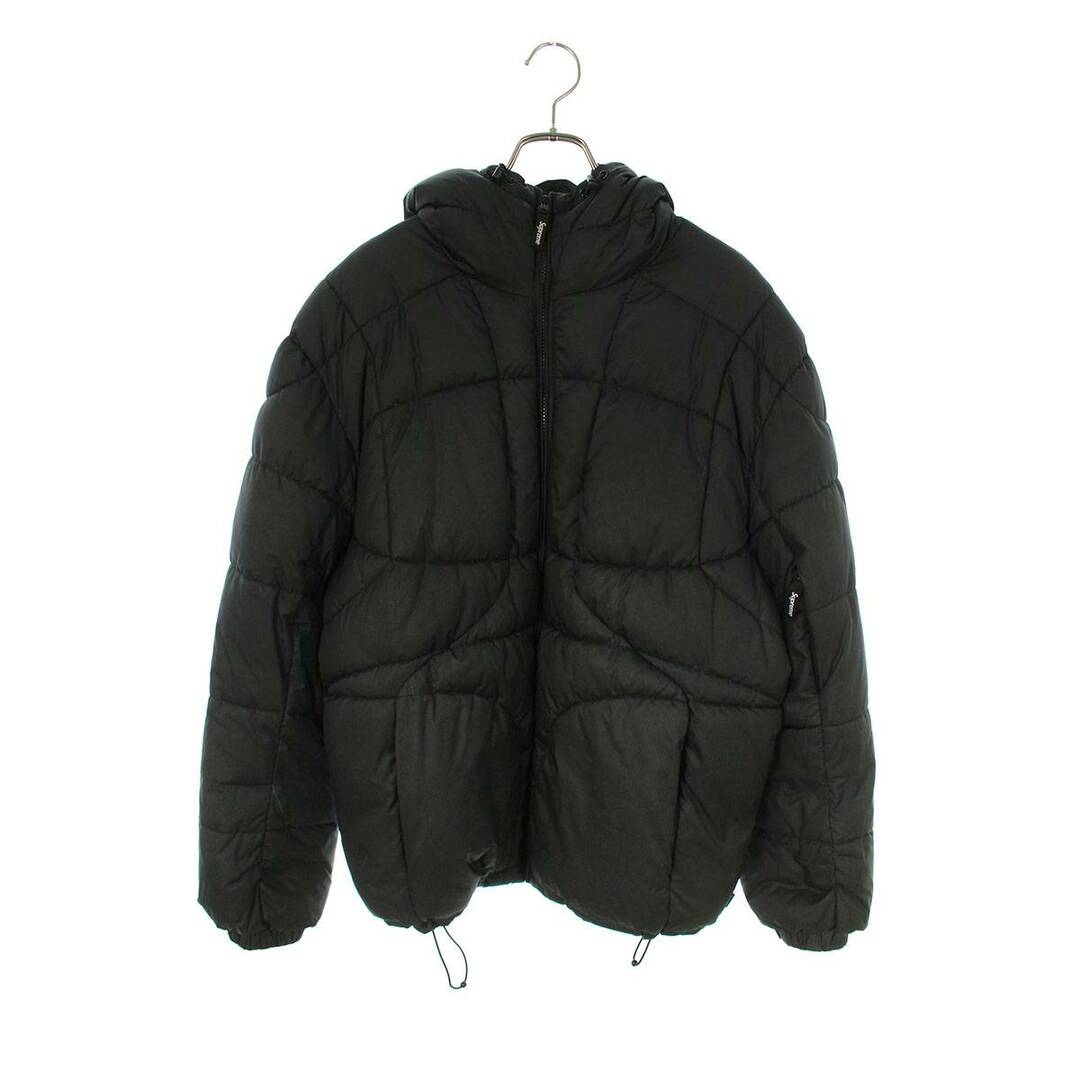 シュプリーム  21AW  Warp Hooded Puffy Jacket バックロゴフーテッドダウンジャケット メンズ L