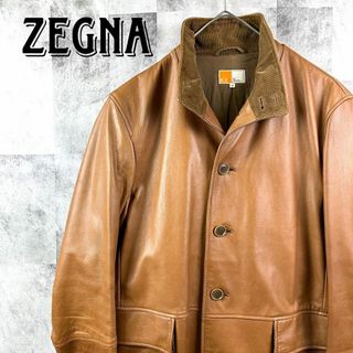 Ermenegildo Zegna ゼニア　イタリア製　高級レザージャケット　革