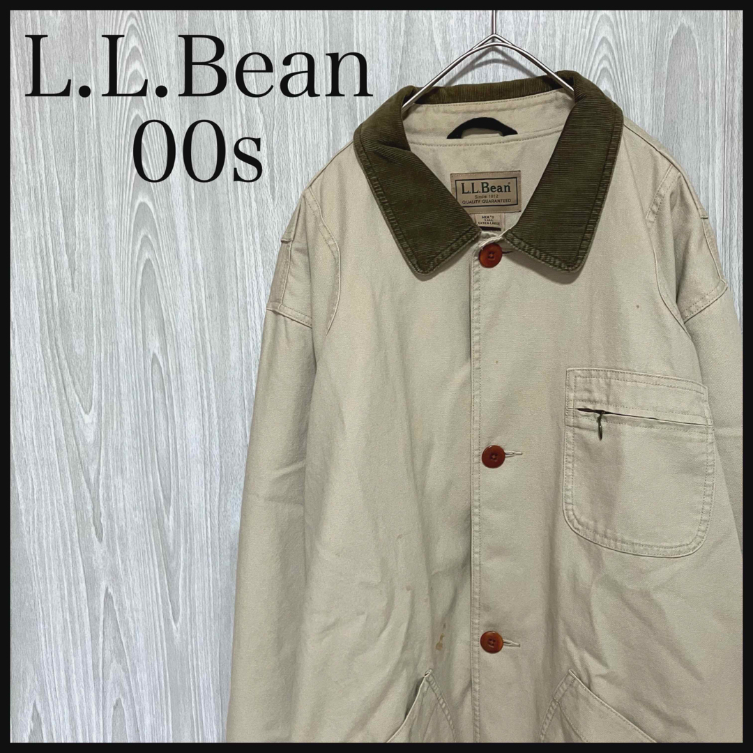 LLBean　90s 襟コーデュロイ　ハンティングジャケット　カバーオール