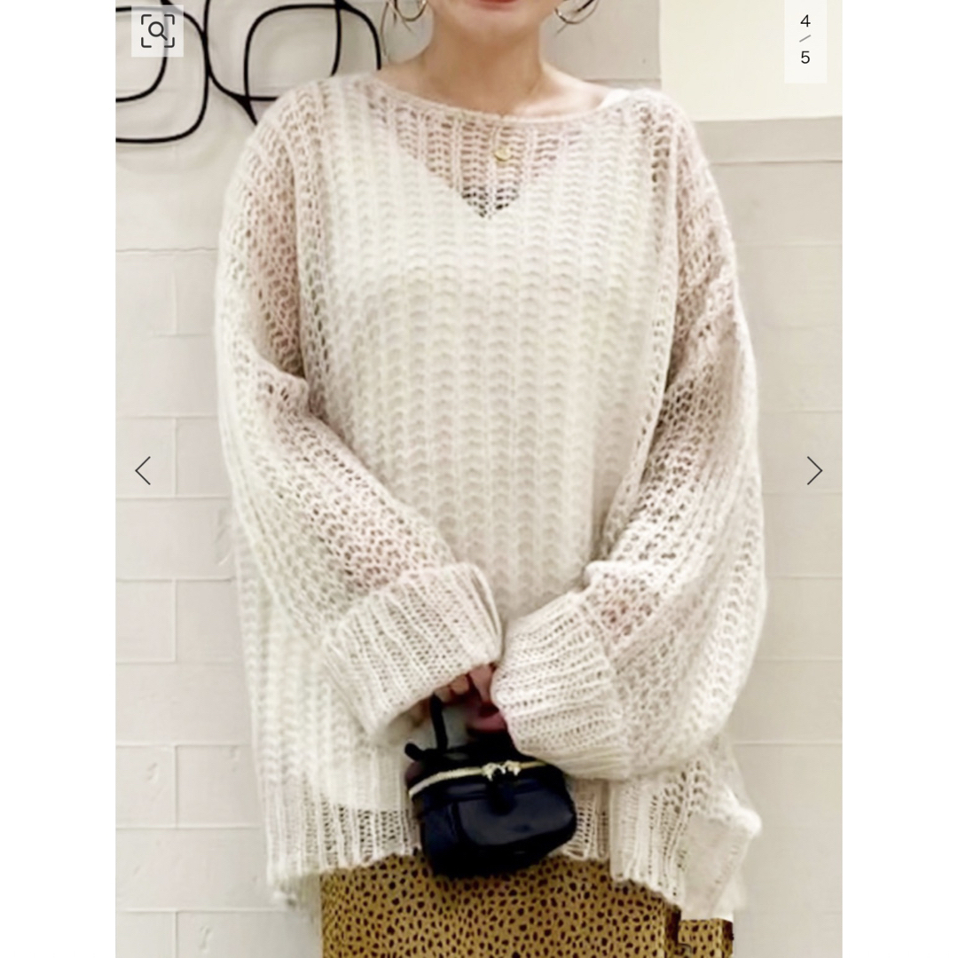 Noble(ノーブル)のNOBLE  新品♡ ヤングモヘヤMIXスカシアミニット♡ レディースのトップス(ニット/セーター)の商品写真