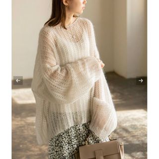 ノーブル(Noble)のNOBLE  新品♡ ヤングモヘヤMIXスカシアミニット♡(ニット/セーター)