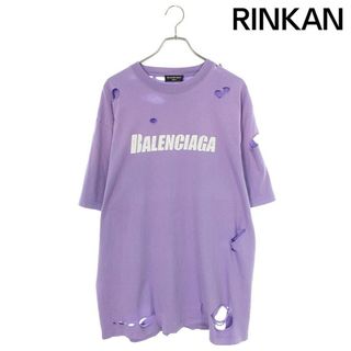 バレンシアガ(Balenciaga)のバレンシアガ  651795 TKVB8 デストロイ加工ロゴプリントTシャツ メンズ XXS(Tシャツ/カットソー(半袖/袖なし))