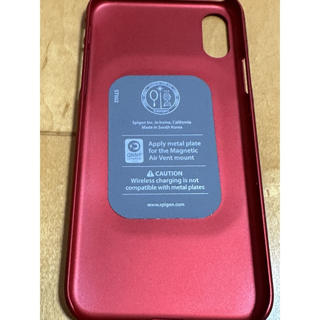 Spigen(シュピゲン)のSPIGEN 057CS22109 RED THIN FITスリムデザインケース スマホ/家電/カメラのスマホアクセサリー(iPhoneケース)の商品写真