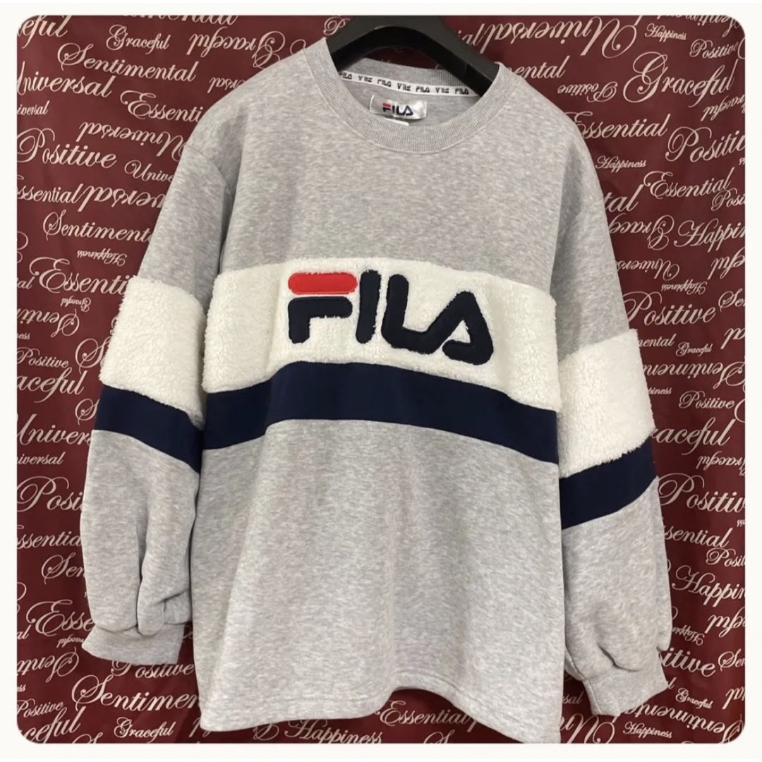 FILA(フィラ)のFILA・3L・ロゴスウェットセットアップ裏起毛・新品/MCAc-3012 レディースのルームウェア/パジャマ(ルームウェア)の商品写真