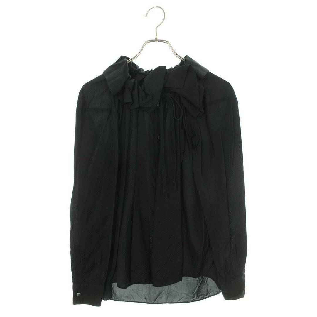 コムデギャルソンコムデギャルソン COMME des GARCONSCOMME des GARCONS  23SS  RK-B018 AD2022襟ギャザーキュプラ長袖シャツ レディース XS