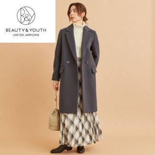 ビューティアンドユースユナイテッドアローズ(BEAUTY&YOUTH UNITED ARROWS)の【美品】ユナイテッドアローズ ダブルテーラードコートMANTECO (チェスターコート)