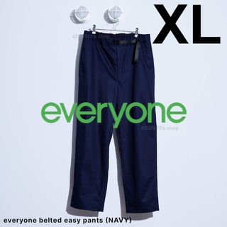 ワンエルディーケーセレクト(1LDK SELECT)のeveryone belted easy pants パンツ ネイビー XL(ワークパンツ/カーゴパンツ)