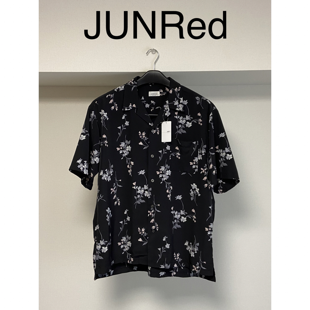 JUNRed  フラワー柄オープンカラーシャツ【タグ付き】