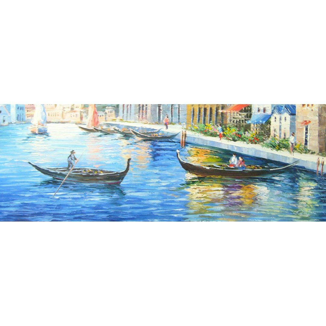 セルジュ　ルゴン 絵画 油絵 肉筆油絵 風景画 水辺の街 ベニス