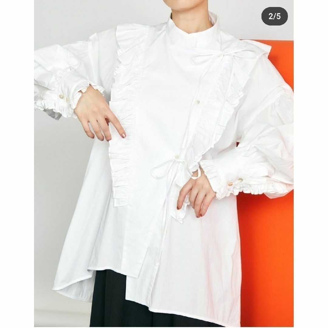 ENFOLD FRILL OVER BL エンフォルド フリルオーバーブラウス ENFOLD FRILL OVER BL エンフォルド フリルオーバーブラウス