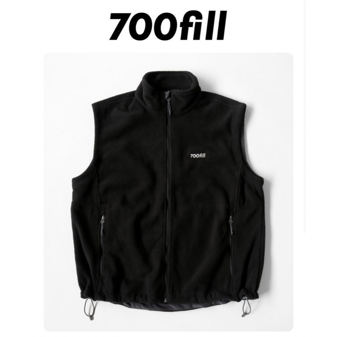 700FILL フリースベスト　黒 XLarge1LDK