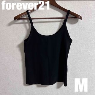 フォーエバートゥエンティーワン(FOREVER 21)のキャミソール　タンクトップ　forever21  黒　プチプラ　トップス(キャミソール)