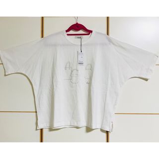 プードゥドゥ(POU DOU DOU)のPOU DOU DOU  白Tシャツ　ビッグシルエットM(Tシャツ(半袖/袖なし))