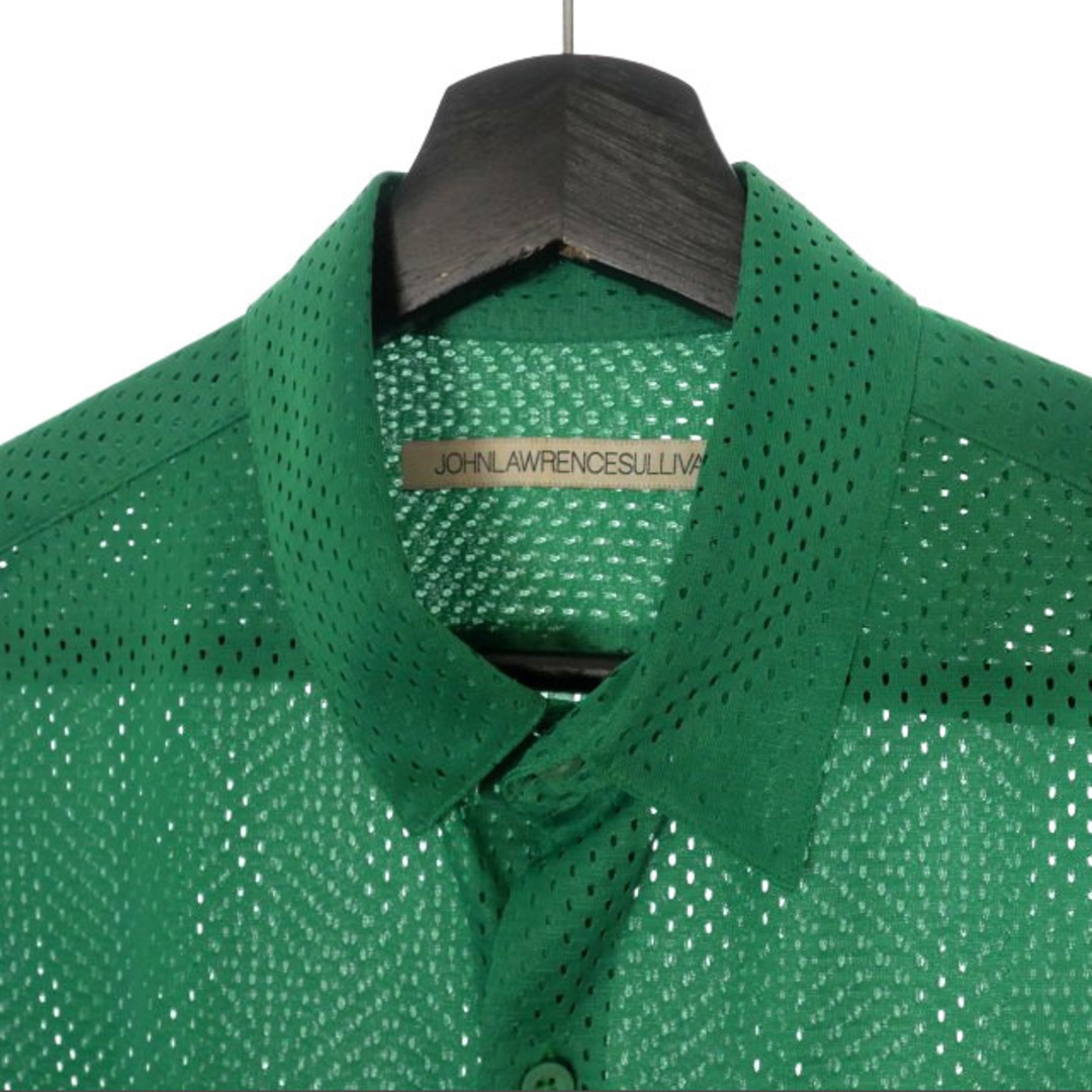 JOHN LAWRENCE SULLIVAN(ジョンローレンスサリバン)のジョンローレンスサリバン メッシュシャツ トップス 半袖 38 グリーン 緑 メンズのトップス(シャツ)の商品写真