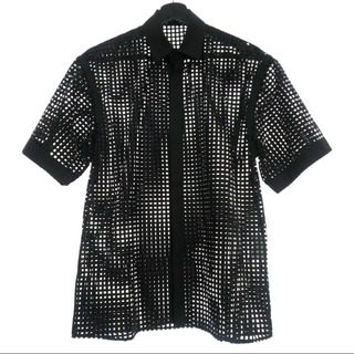 ジョンローレンスサリバン(JOHN LAWRENCE SULLIVAN)のジョンローレンスサリバン メッシュシャツ トップス 半袖 36 ブラック 黒(シャツ)