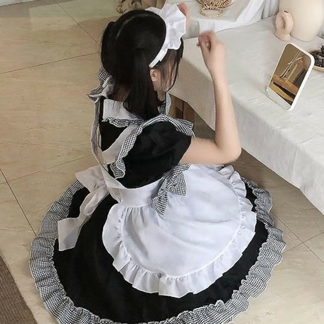 新品 未使用品 メイド服 コスプレセット サイズL レディースのレディース その他(セット/コーデ)の商品写真