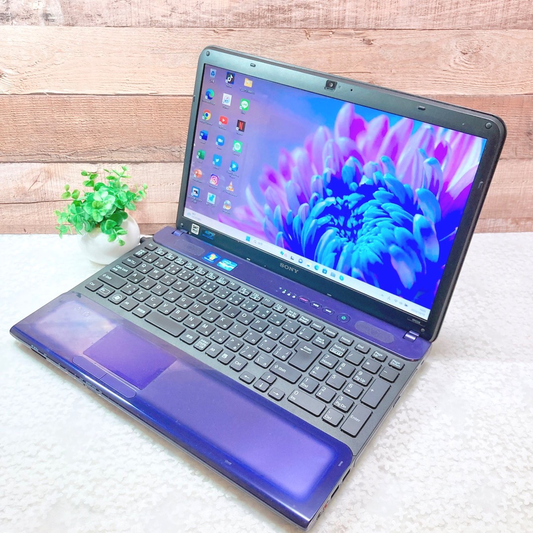 i5✨VAIO❣️ブルーレイ✨大容量750GB❗️青ノートパソコン✨WEBカメラ❣️