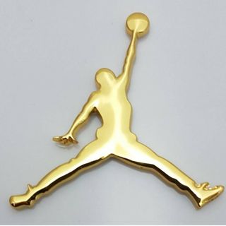 3D Air Jordan カー アルミ ステッカー ゴールド(車外アクセサリ)