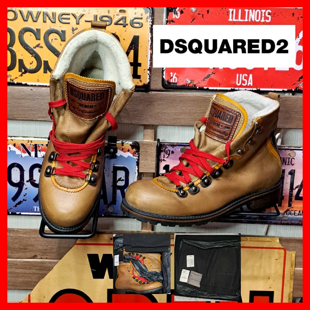 DSQUARED2(ディースクエアード)の【定価￥89,250】ディースクエアード　ムートンボア　マウンテンブーツ　42 メンズの靴/シューズ(ブーツ)の商品写真