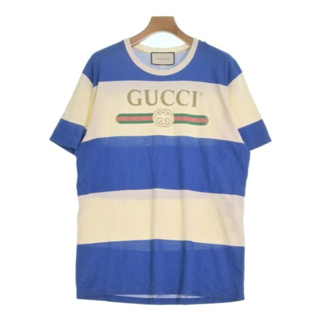 Gucci - GUCCI グッチ Tシャツ・カットソー M 青xアイボリーx緑等