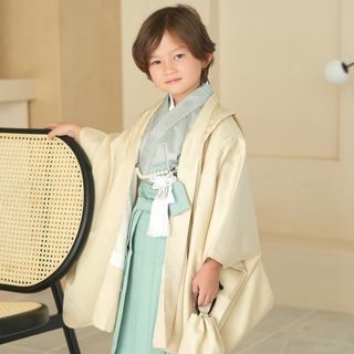 七五三 3歳 男の子 男児 着物 被布コート セット 黒 マルチカラー No,3