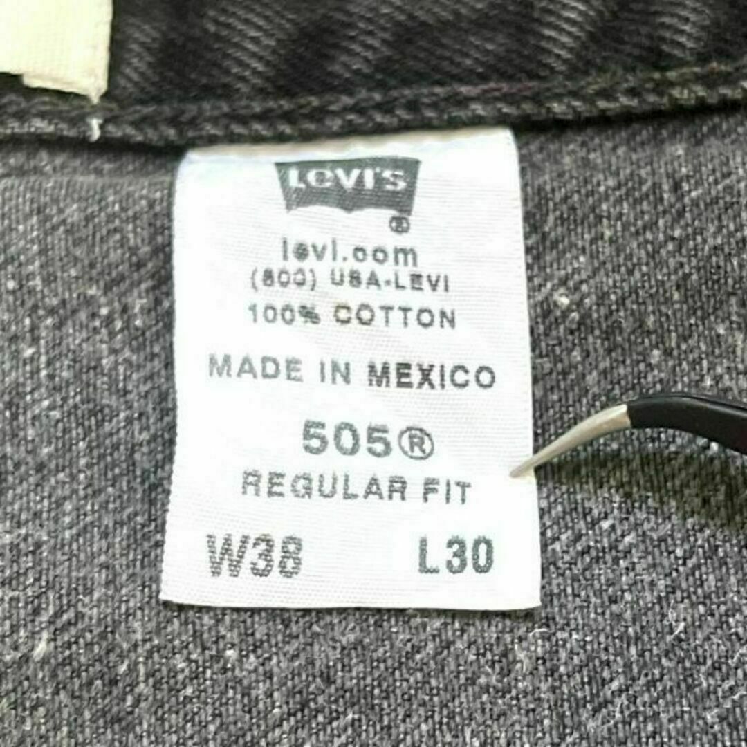 24o 00sメキシコ製 リーバイス505 ブラックデニム ジーンズ W38