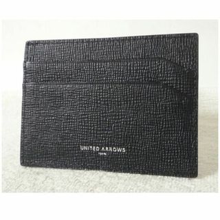 ユナイテッドアローズ(UNITED ARROWS)の良品　ユナイテッドアローズ　レザー　ブラック　黒　定期入れ　名刺入れ　パスケース(名刺入れ/定期入れ)