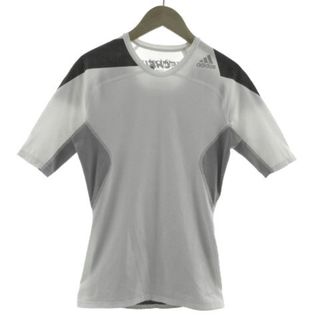 アディダス(adidas)のadidas Tシャツ コンプレッションウェア techfit 半袖 白 黒 M(その他)