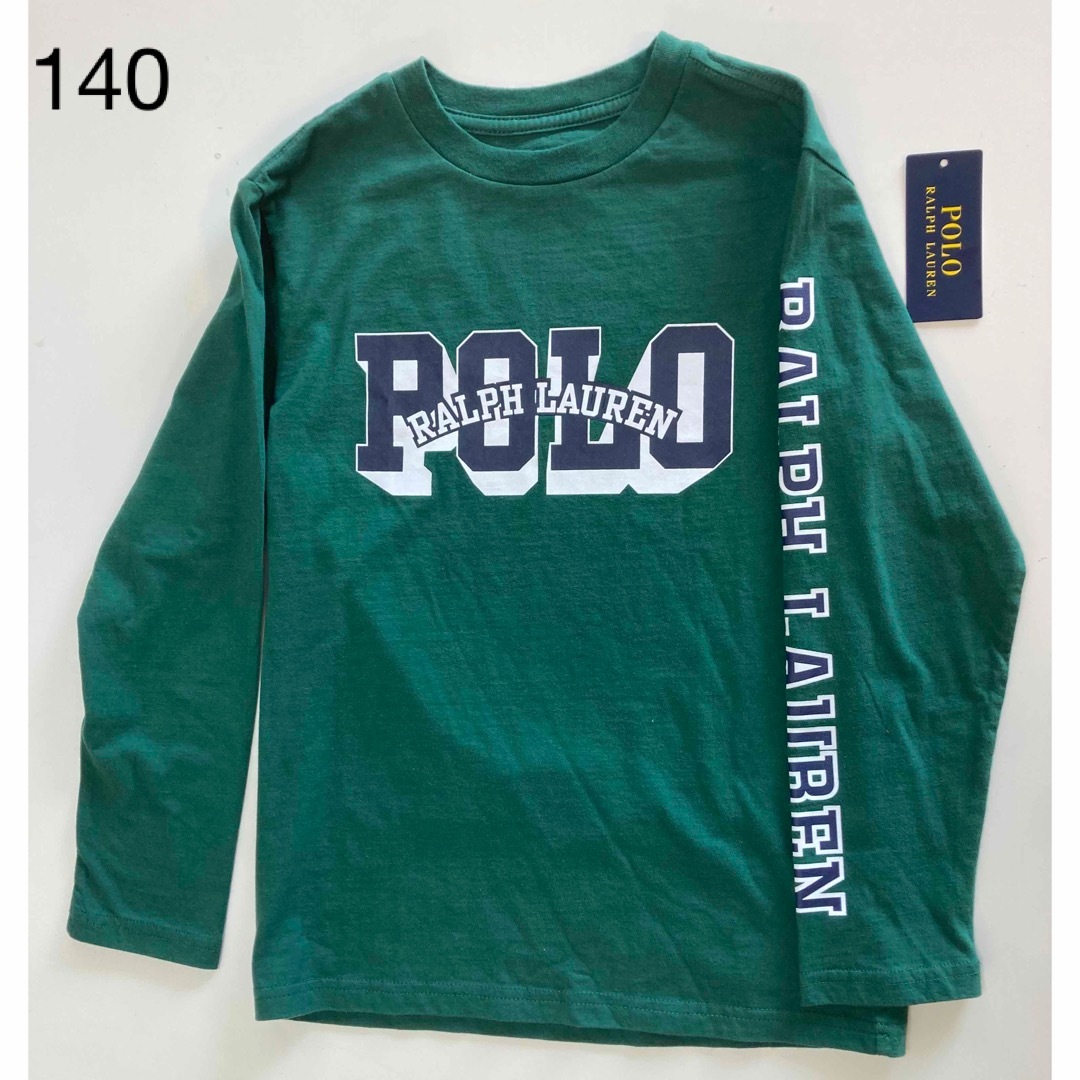 POLO RALPH LAUREN(ポロラルフローレン)のPOLO 長袖Tシャツ　140 グリーン　緑 キッズ/ベビー/マタニティのキッズ服男の子用(90cm~)(Tシャツ/カットソー)の商品写真