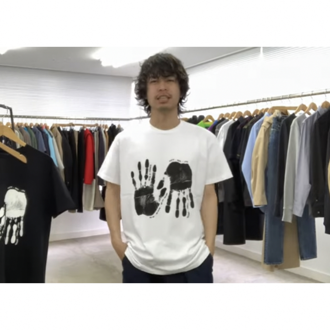 shoop 21ss hands T black サイズM